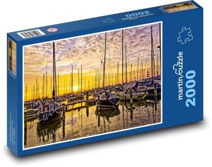 Port - boats, yachts - Puzzle 2000 pieces, size 90x60 cm 