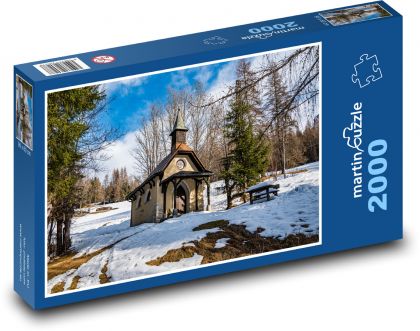 Chapel - mountains, snow - Puzzle 2000 pieces, size 90x60 cm 