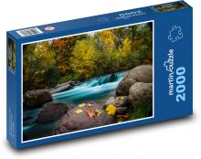Podzim, řeka, les Puzzle 2000 dílků - 90 x 60 cm