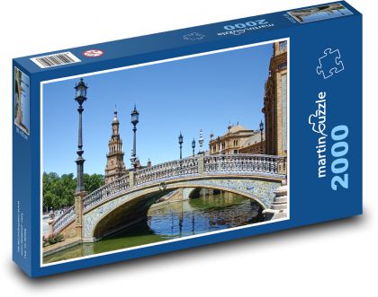 Španělsko - Sevilla, most - Puzzle 2000 dílků, rozměr 90x60 cm