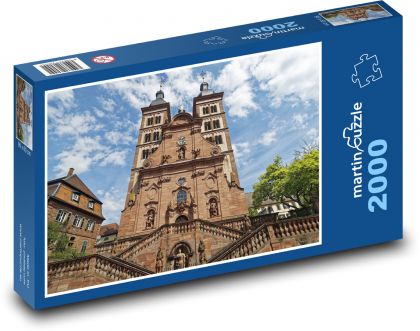 Nemecko - kostol, Bavorsko - Puzzle 2000 dielikov, rozmer 90x60 cm 