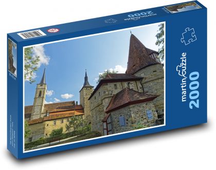 Hrad, kostol, zámok - Puzzle 2000 dielikov, rozmer 90x60 cm 