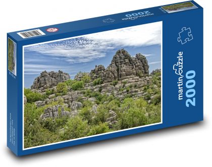 Španielsko - Provincia Malaga - Puzzle 2000 dielikov, rozmer 90x60 cm 