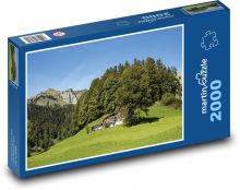 Švýcarsko - Alpy, krajina, příroda Puzzle 2000 - 90x60 cm