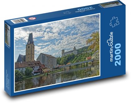 Rožmberk nad Vltavou - Česká Republika - Puzzle 2000 dílků, rozměr 90x60 cm