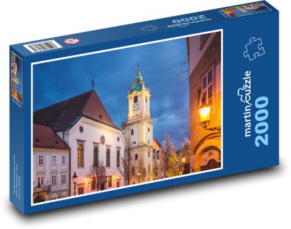Nočná Bratislava - Slovensko, mesto - Puzzle 2000 dielikov, rozmer 90x60 cm 