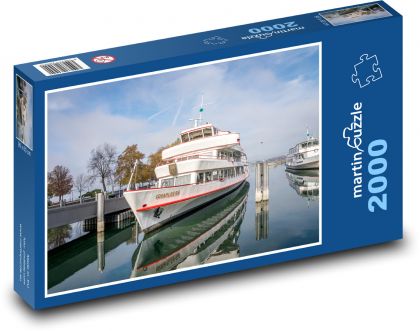 Loď - Bodamské jazero, lodná doprava - Puzzle 2000 dielikov, rozmer 90x60 cm 