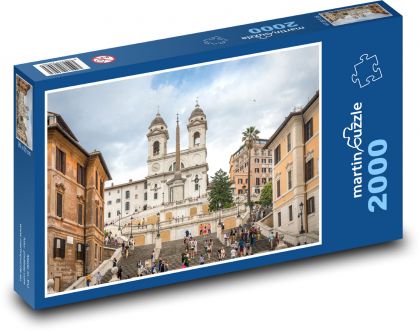 Řím - Itálie, schody - Puzzle 2000 dílků, rozměr 90x60 cm