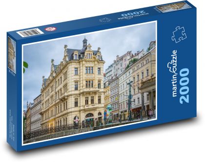 Karlovy Vary - stavby, Česká republika - Puzzle 2000 dílků, rozměr 90x60 cm