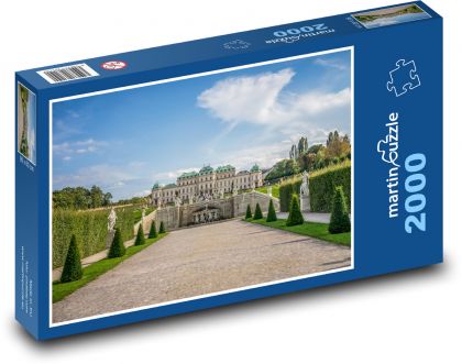 Palác Belvedere - Vídeň, Rakousko - Puzzle 2000 dílků, rozměr 90x60 cm