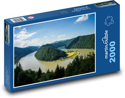 Dunaj - řeka, příroda - puzzle 2000 dílků