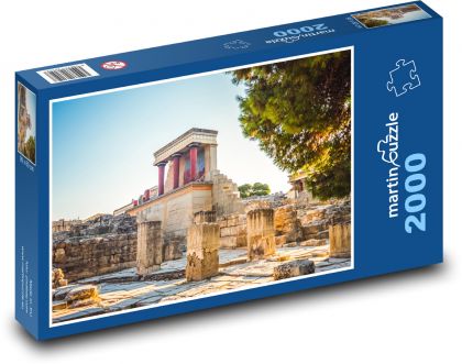 Kréta - ruiny chrámu, Řecko - Puzzle 2000 dílků, rozměr 90x60 cm