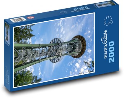 Vyhliadková veža - konštrukcia, stavba - Puzzle 2000 dielikov, rozmer 90x60 cm 