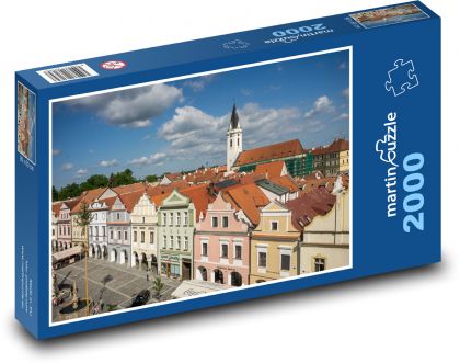 Třeboň - domy, Česká republika - Puzzle 2000 dílků, rozměr 90x60 cm