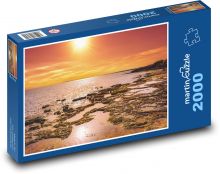 Pláž - západ slnka, more Puzzle 2000 dielikov - 90 x 60 cm