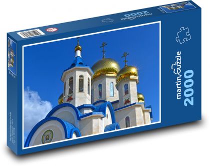 Zvonica - kopula, cirkev - Puzzle 2000 dielikov, rozmer 90x60 cm 