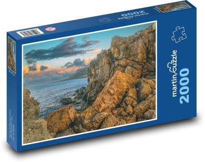 Útesy v mori - skaly, oceán - Puzzle 2000 dielikov, rozmer 90x60 cm 