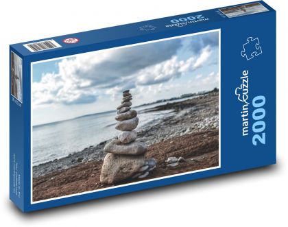 Sea - rocks, beach - Puzzle 2000 pieces, size 90x60 cm 