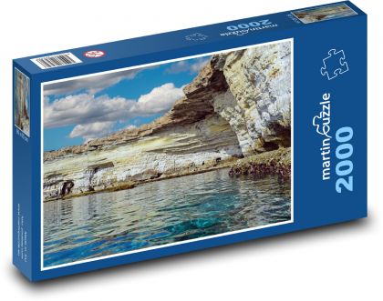Skalní útvary - pobřeží, moře - Puzzle 2000 dílků, rozměr 90x60 cm