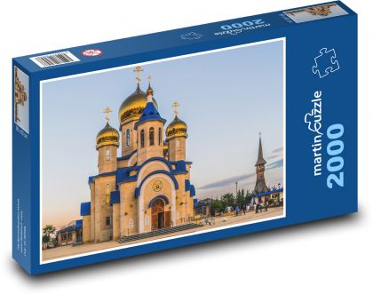 Ruský kostel - kupole, architektura - Puzzle 2000 dílků, rozměr 90x60 cm
