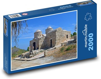 Kostel - kaple, Kypr - Puzzle 2000 dílků, rozměr 90x60 cm