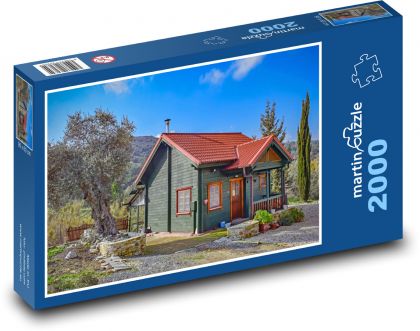 Dom na wsi - domek, dom - Puzzle 2000 elementów, rozmiar 90x60 cm