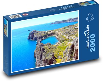 Pláž Ayios Pavlos - Řecko, moře - puzzle 2000 dílků