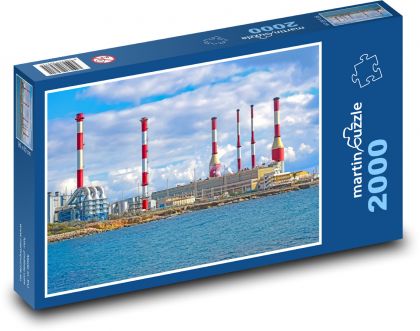 Elektrárna - továrna, průmysl - Puzzle 2000 dílků, rozměr 90x60 cm