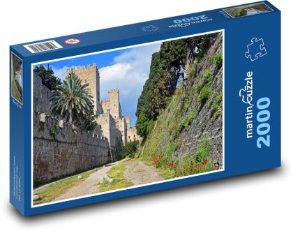 Rhodos - priekopa, Grécko - Puzzle 2000 dielikov, rozmer 90x60 cm 
