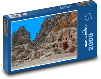 Petra - Jordania, starożytna jaskinia - Puzzle 2000 elementów, rozmiar 90x60 cm