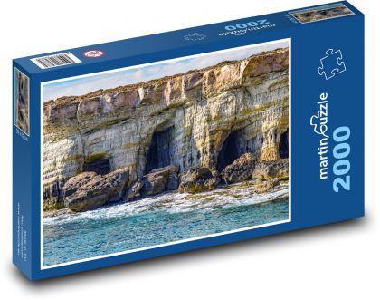 Rock in the sea - caves, erosion - Puzzle 2000 pieces, size 90x60 cm 