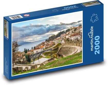 Ohrid - severní Makedonie, architektura  - Puzzle 2000 dílků, rozměr 90x60 cm
