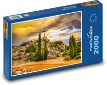 Hill - sunset, clouds Puzzle 2000 pieces - 90 x 60 cm