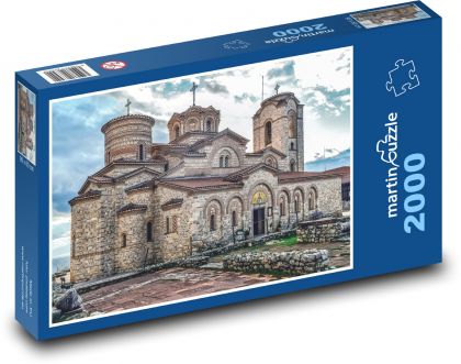 Plaošnik - kostol, Macedónsko - Puzzle 2000 dielikov, rozmer 90x60 cm 