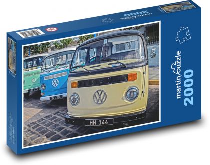 Volkswagen - veteráni, automobil - Puzzle 2000 dílků, rozměr 90x60 cm