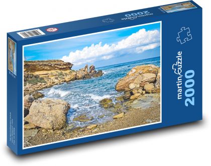 Plaża - morze, zatoka - Puzzle 2000 elementów, rozmiar 90x60 cm
