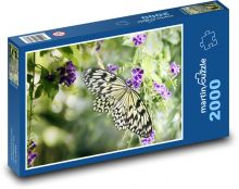Motýl - květ, hmyz  Puzzle 2000 dílků - 90 x 60 cm