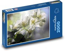 Jasmin - weiße Blüten, Busch Puzzle 2000 Teile - 90 x 60 cm