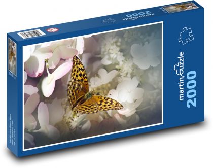 Butterfly - flowers, pollinate - Puzzle 2000 pieces, size 90x60 cm 