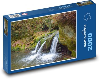 Vodopád - příroda, řeka - Puzzle 2000 dílků, rozměr 90x60 cm