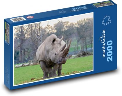 Nosorožec tuponosý - zvíře, Afrika - puzzle 2000 dílků