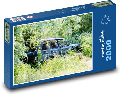 Abandoned car - wreck, scrap - Puzzle 2000 pieces, size 90x60 cm 