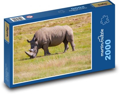 Nosorożec biały, Afryka - Puzzle 2000 elementów, rozmiar 90x60 cm