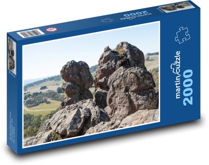 Visící skála - příroda, sopečný - Puzzle 2000 dílků, rozměr 90x60 cm