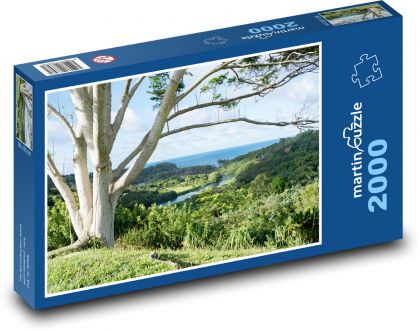 Rzeka - natura, drzewo - Puzzle 2000 elementów, rozmiar 90x60 cm