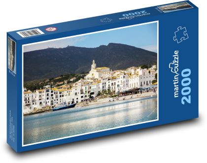 Costa Brava - Španělsko, domy - puzzle 2000 dílků