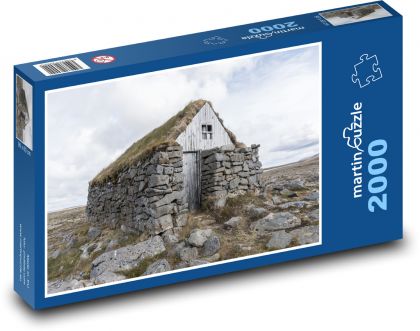 Island - kamenný dům, budova - Puzzle 2000 dílků, rozměr 90x60 cm