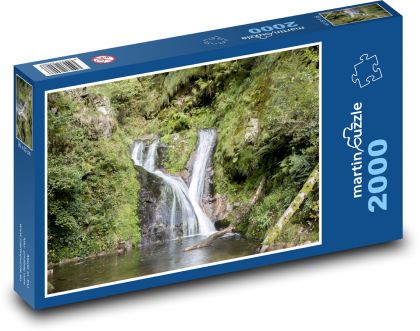 Vodopád -  řeka, Německo - Puzzle 2000 dílků, rozměr 90x60 cm
