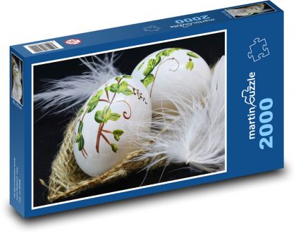 Veľkonočné vajcia - vajíčka, dekorácie - Puzzle 2000 dielikov, rozmer 90x60 cm 