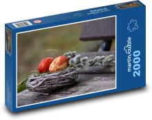 Velikonoční vejce - hnízdo, dekorace Puzzle 2000 dílků - 90 x 60 cm